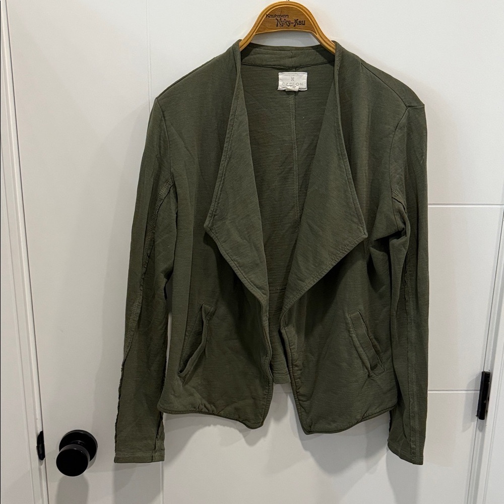 Caslon Olive Draped Women's Blazer size medium